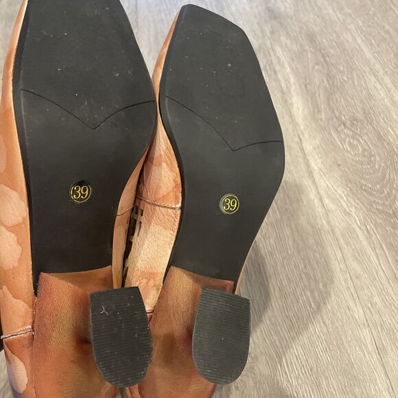 Vintage Womens Shoes 8.5 Leather Artsy Pumps Boho Earthy Goblin Fairy Whimsical - Picture 6 of 8